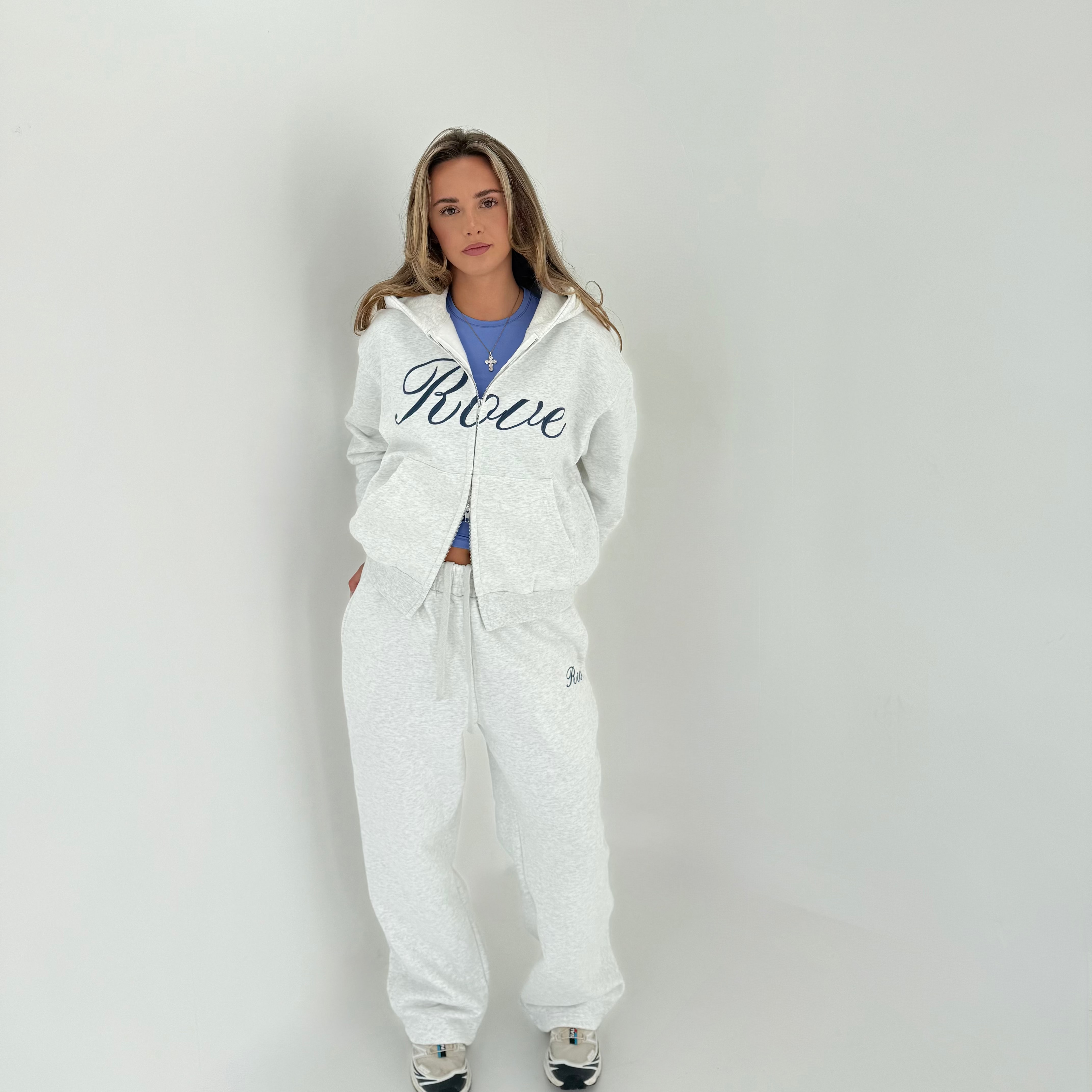 Script Sweatpants - Grey Marl