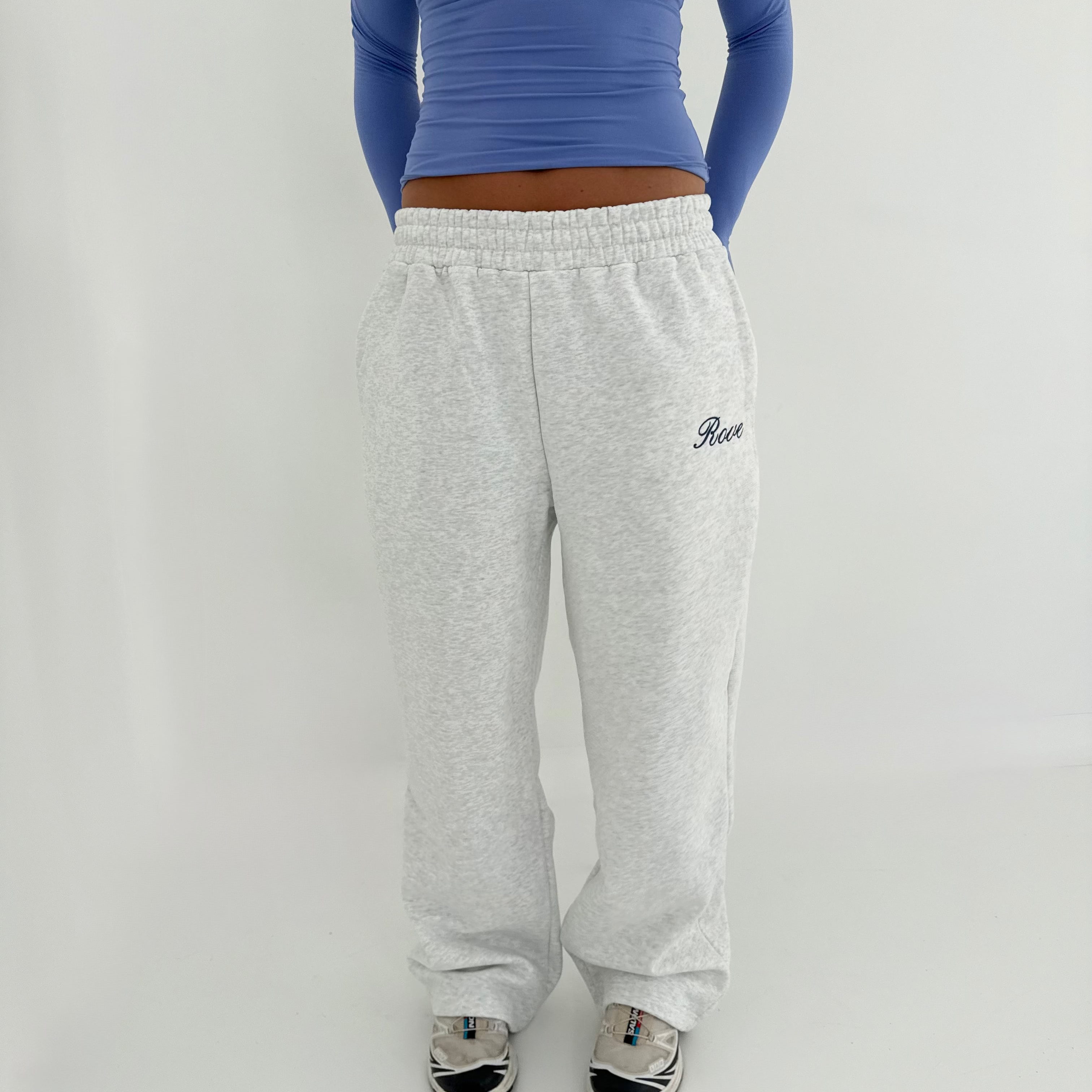 Script Sweatpants - Grey Marl