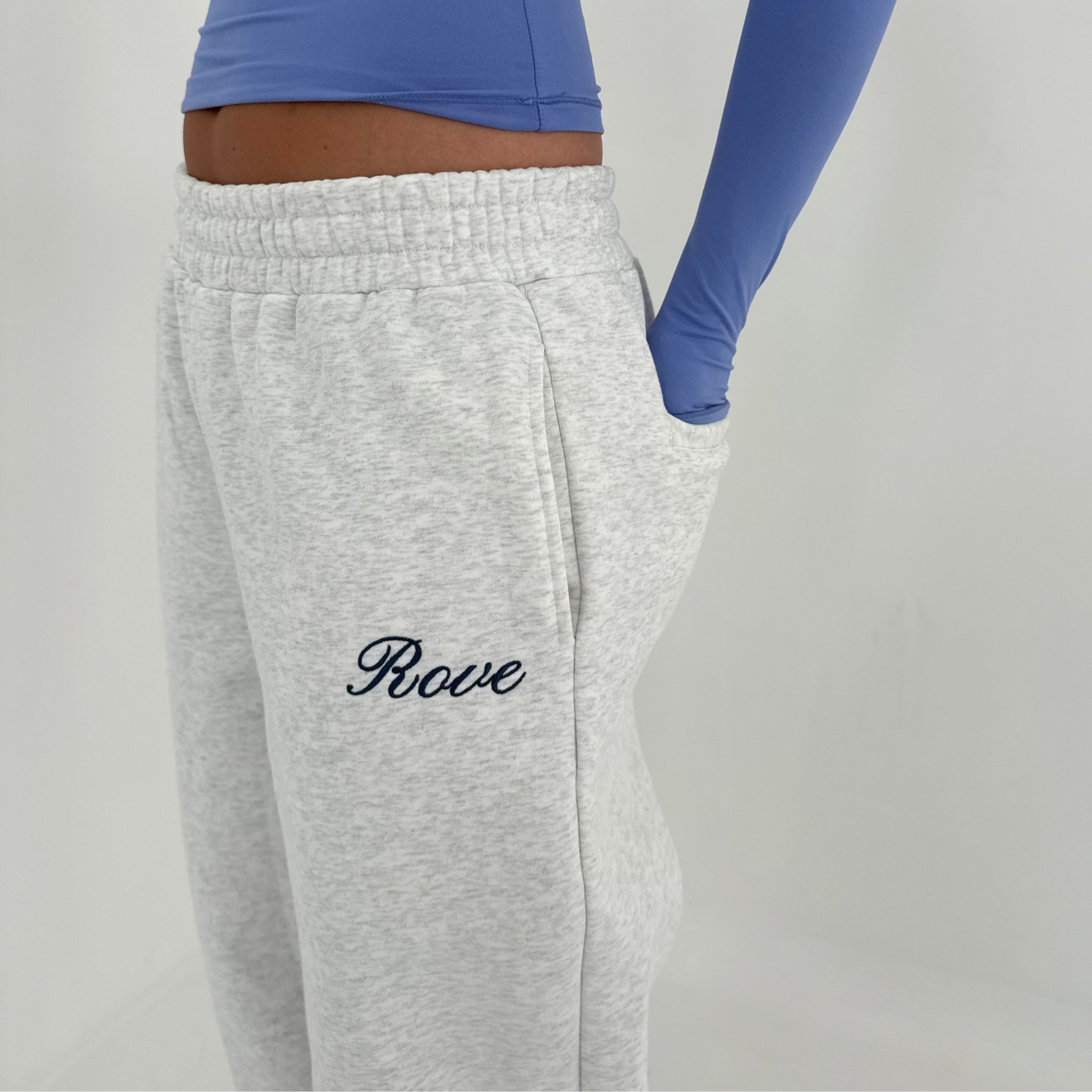 Script Sweatpants - Grey Marl