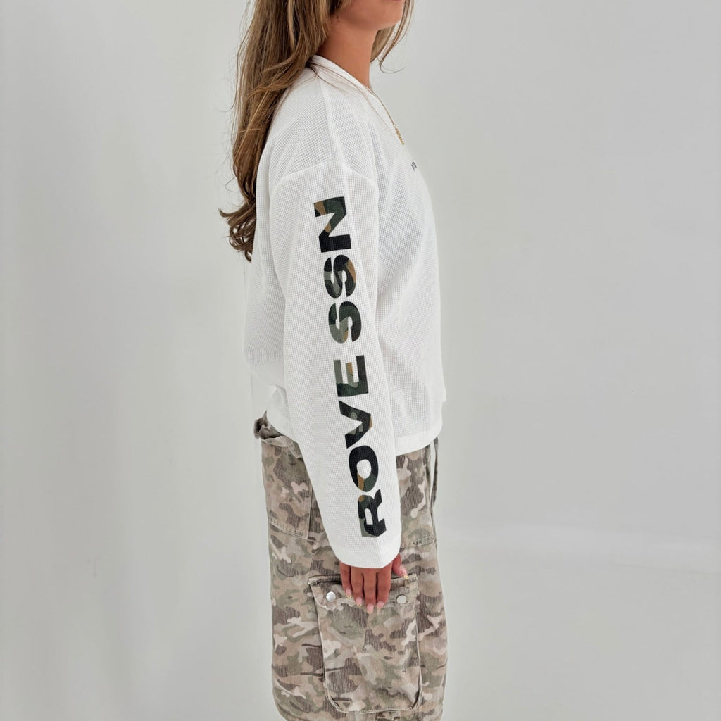 Camo Sleeve Waffle Tee